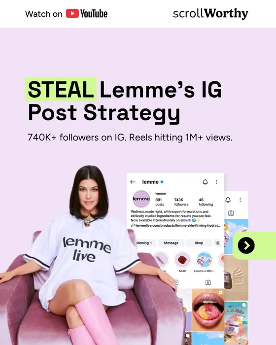 Branded social feed and campaign creative example, carousel slide 1 of 3