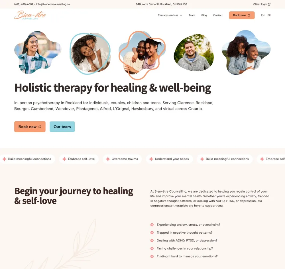 Bien-Être Counselling example